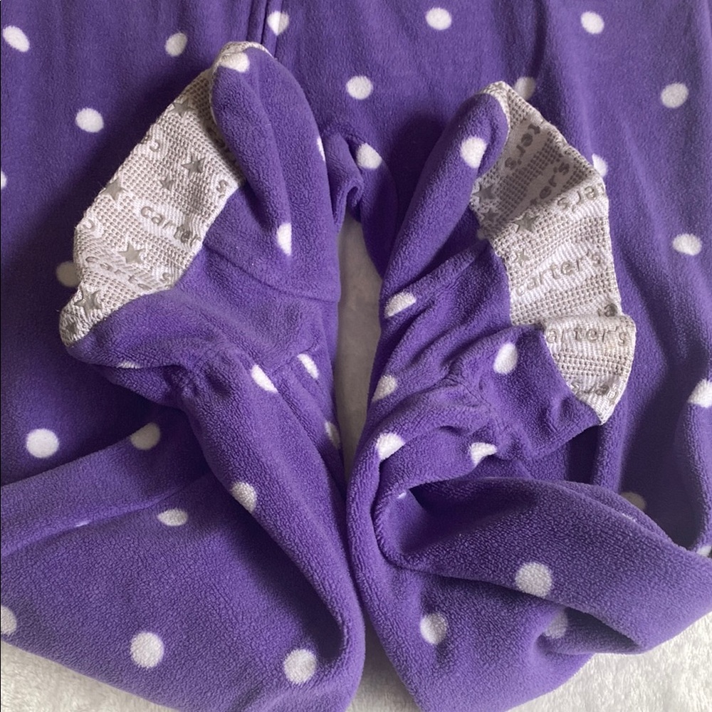 Carter’s Purple Polka Dot Toddler Girl’s Onesie Size 5T - Picture 4 of 10